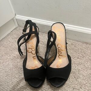 Sam Edelman Black Peep Toe Heels